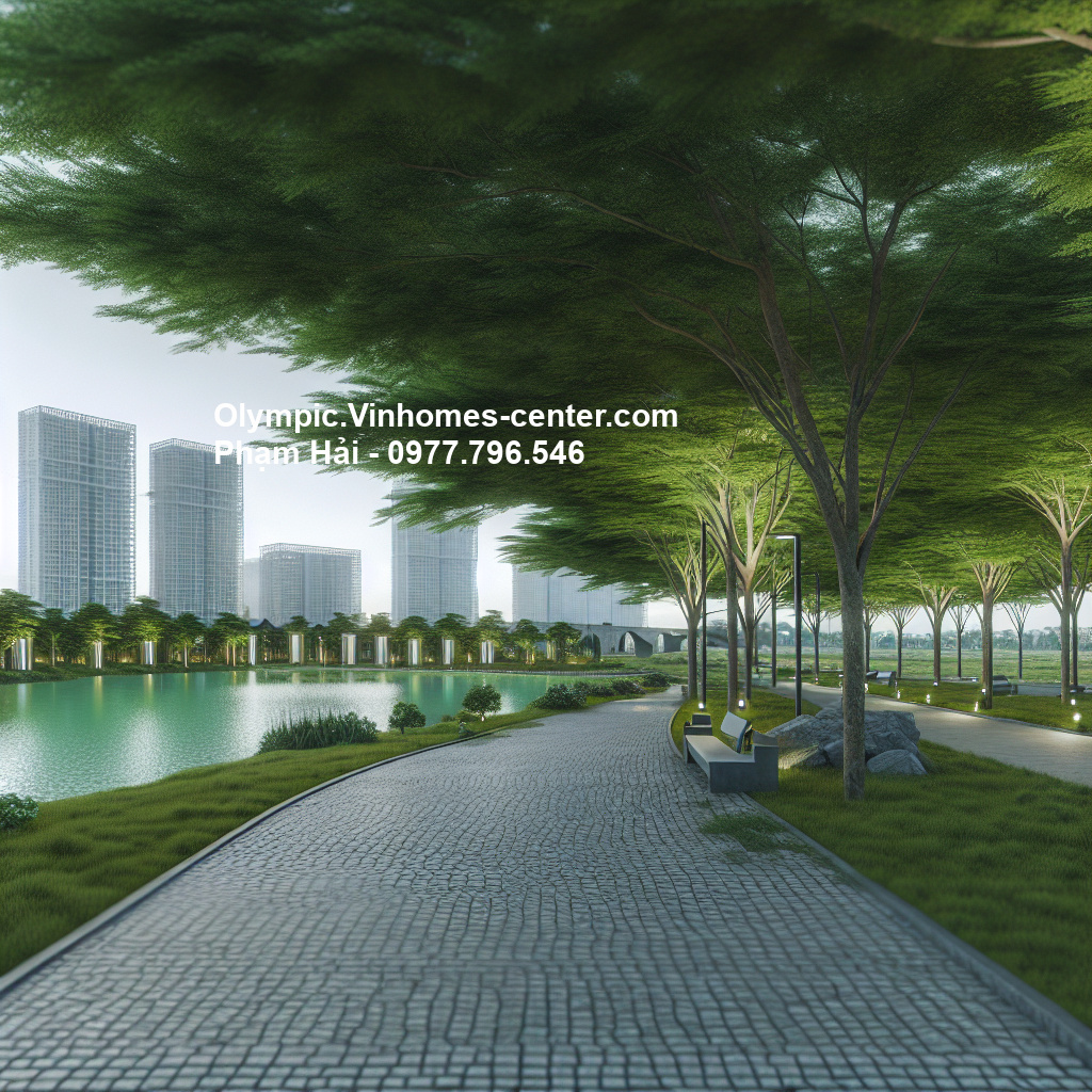 Không gian xanh Vinhomes Olympic - hình ảnh minh họa dự án