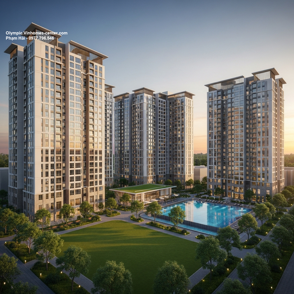 Thiết kế cảnh quan Vinhomes Olympic - hình ảnh minh họa dự án