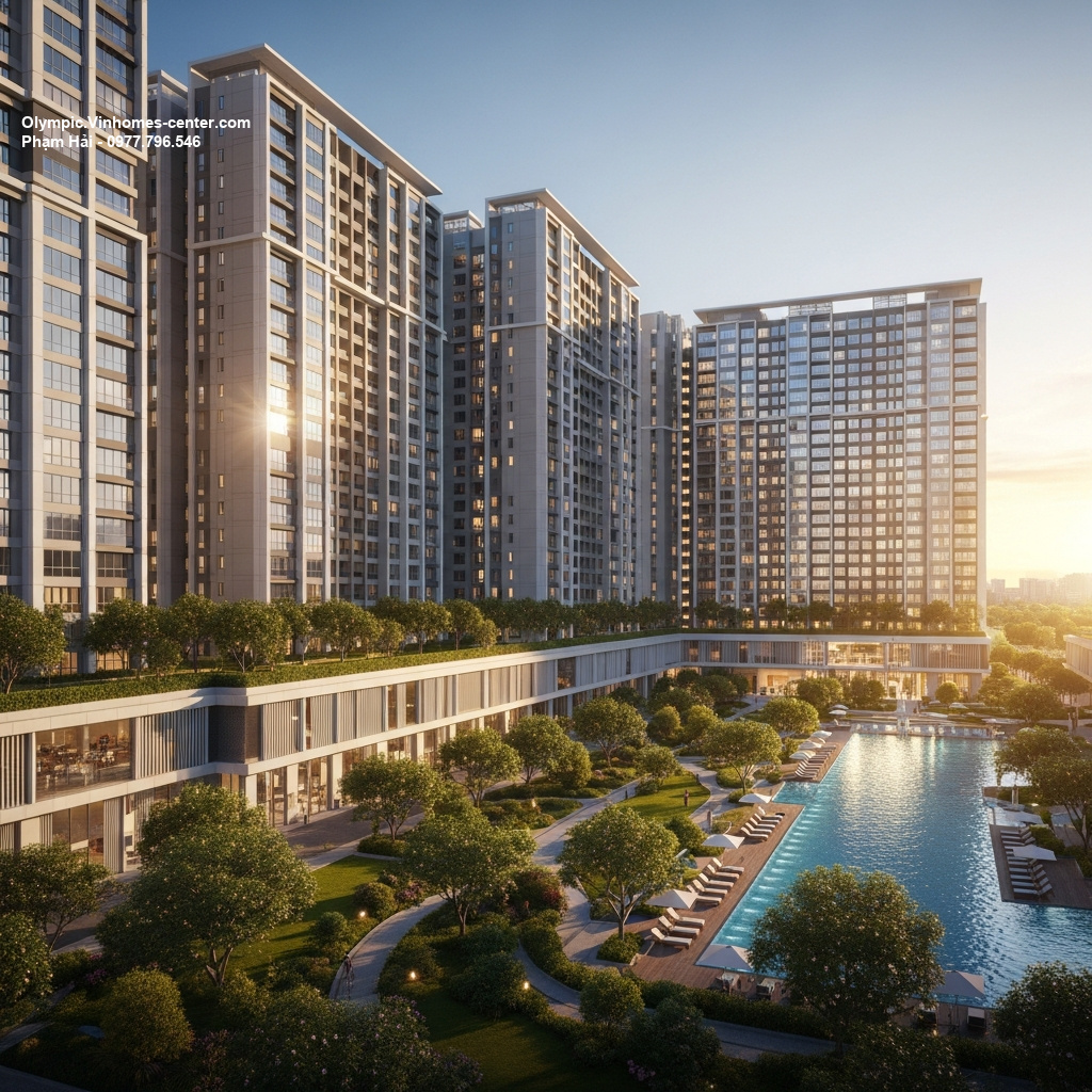 Thiết kế cảnh quan Vinhomes Olympic - hình ảnh minh họa dự án