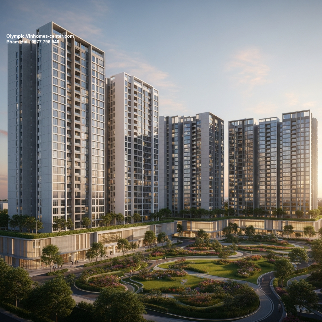 Thiết kế cảnh quan Vinhomes Olympic - hình ảnh minh họa dự án