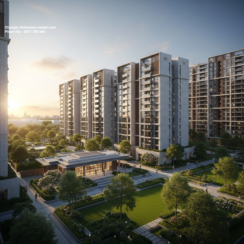 Thiết kế cảnh quan Vinhomes Olympic - hình ảnh minh họa dự án