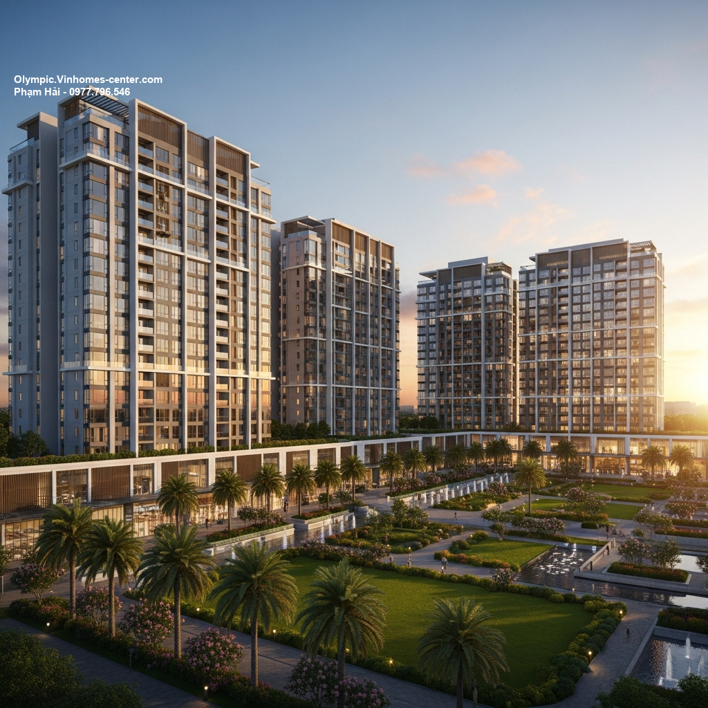 Thiết kế cảnh quan Vinhomes Olympic - hình ảnh minh họa dự án