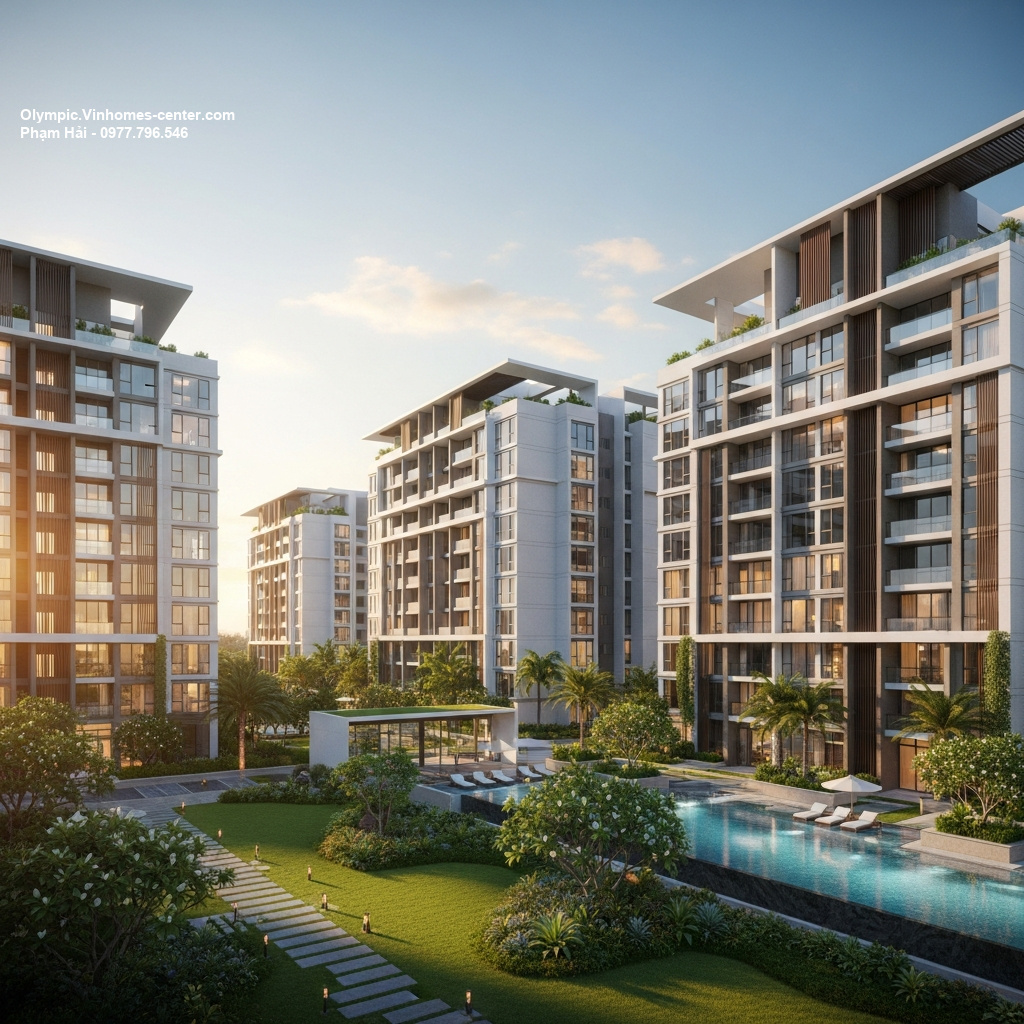 Thiết kế cảnh quan Vinhomes Olympic - hình ảnh minh họa dự án