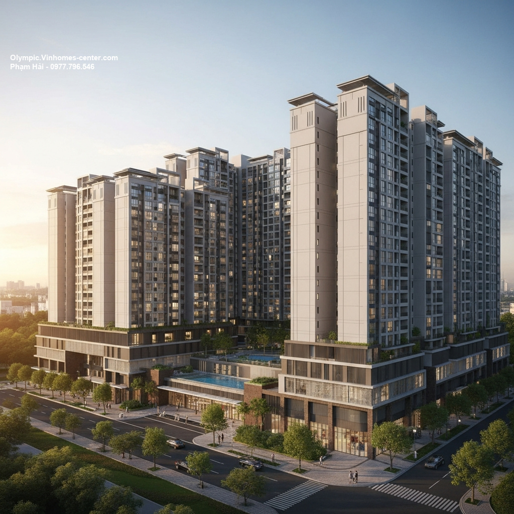 Thiết kế cảnh quan Vinhomes Olympic - hình ảnh minh họa dự án