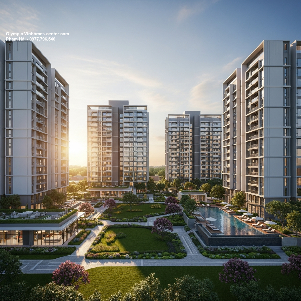 Thiết kế cảnh quan Vinhomes Olympic - hình ảnh minh họa dự án