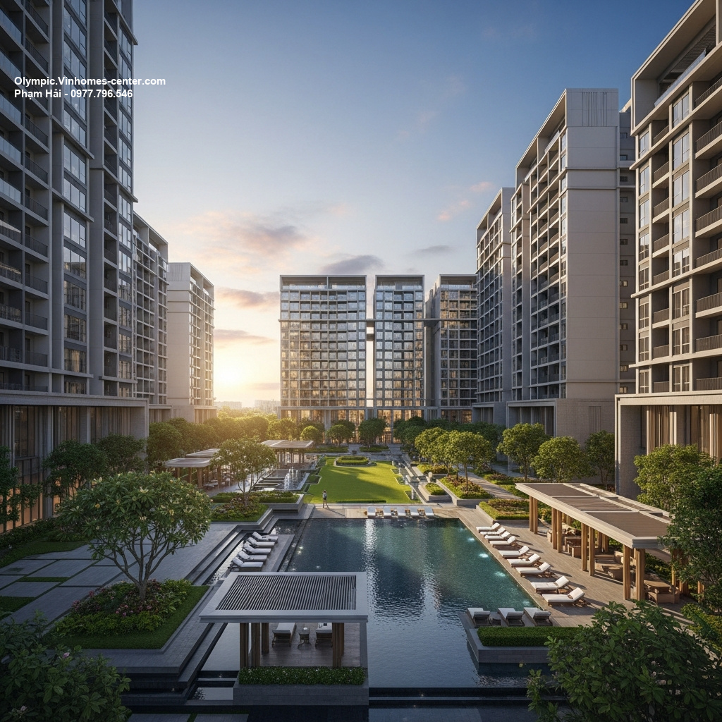 Thiết kế cảnh quan Vinhomes Olympic - hình ảnh minh họa dự án