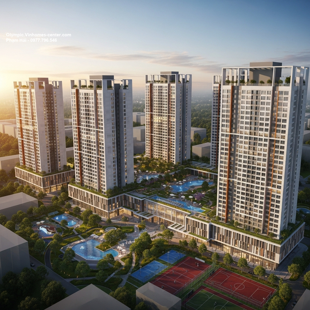 Thiết kế cảnh quan Vinhomes Olympic - hình ảnh minh họa dự án