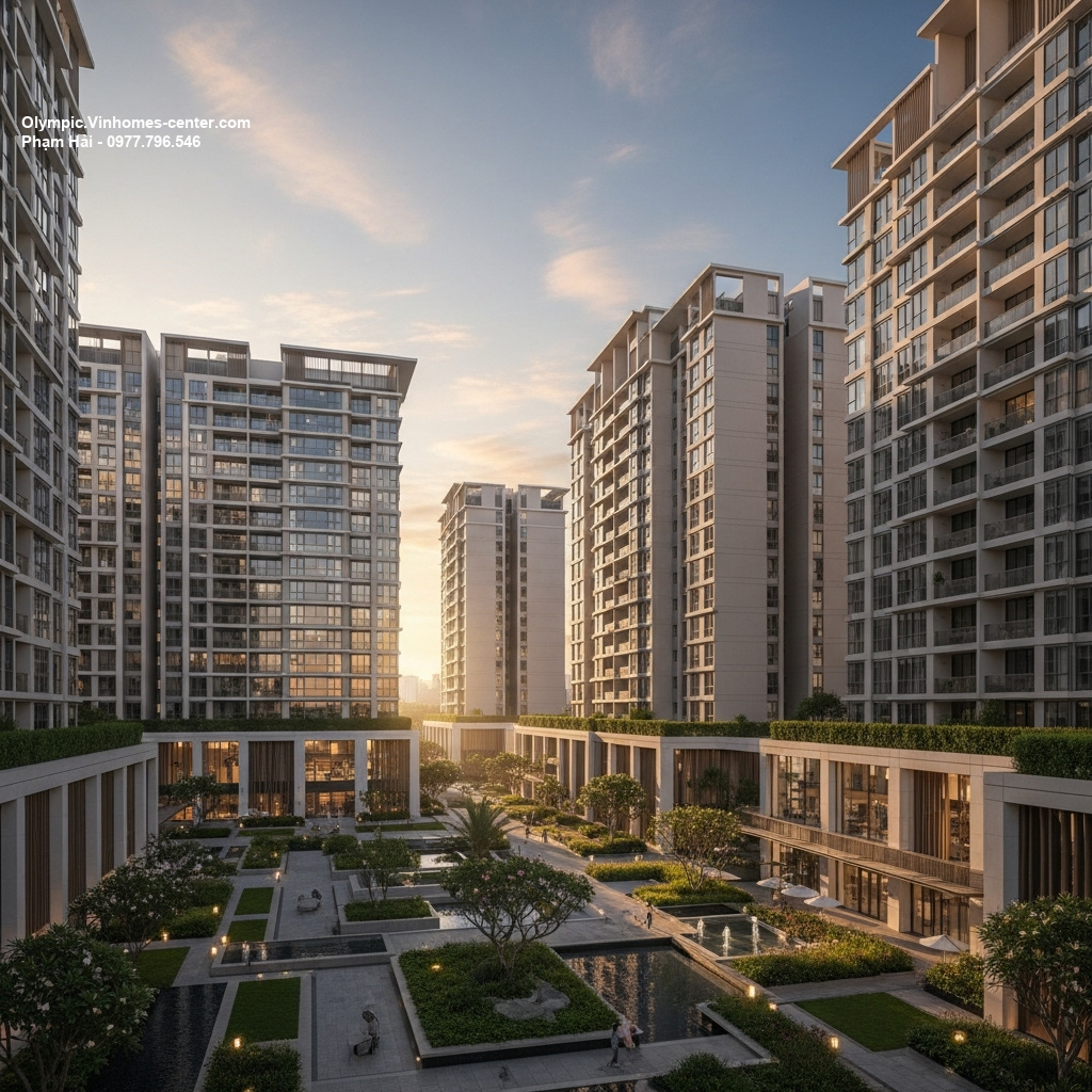 Thiết kế cảnh quan Vinhomes Olympic - hình ảnh minh họa dự án