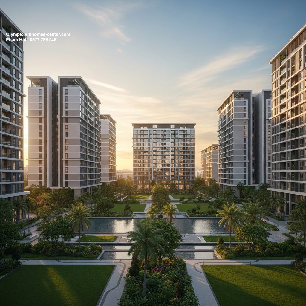 Thiết kế cảnh quan Vinhomes Olympic - hình ảnh minh họa dự án