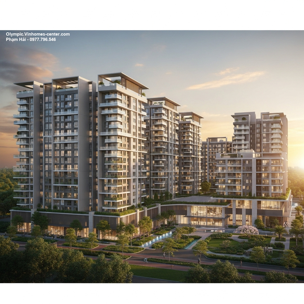 Thiết kế cảnh quan Vinhomes Olympic - hình ảnh minh họa dự án
