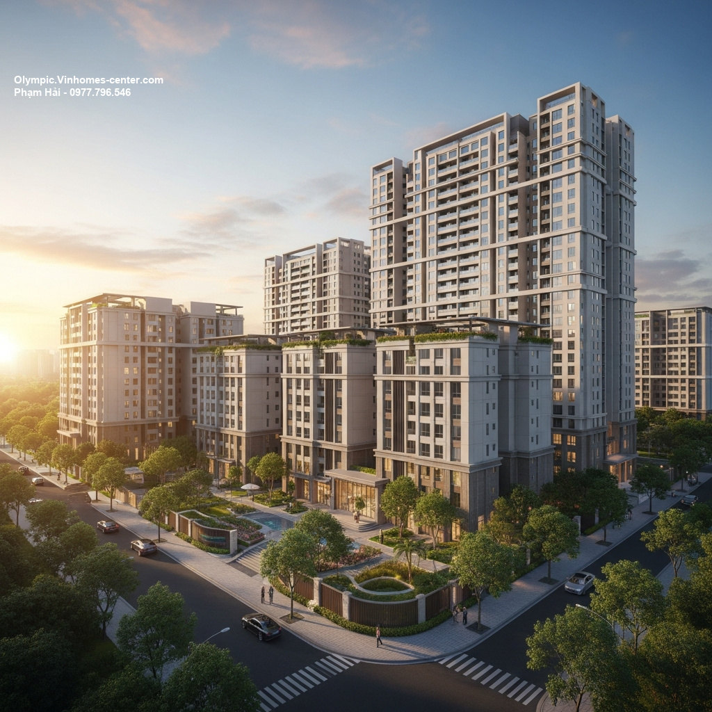 Thiết kế cảnh quan Vinhomes Olympic - hình ảnh minh họa dự án