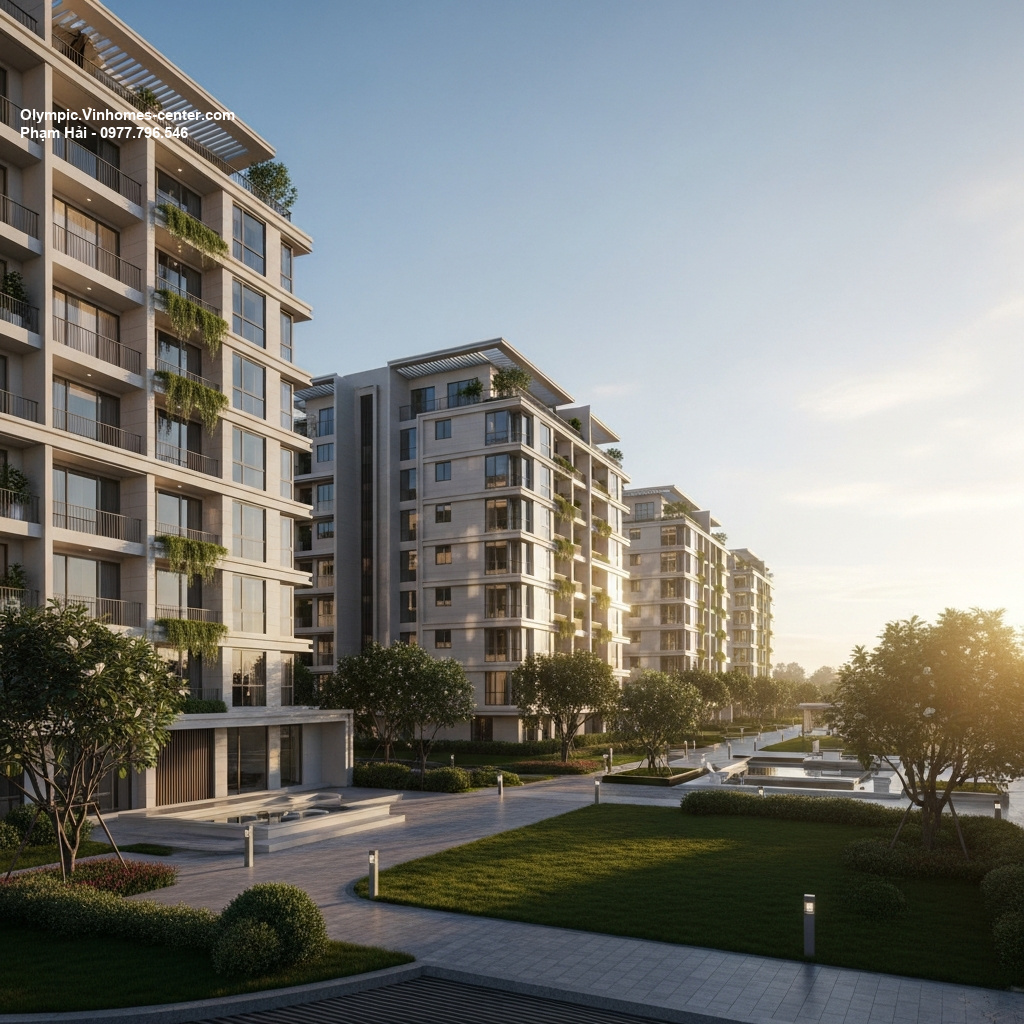 Phong cách kiến trúc Vinhomes Olympic - hình ảnh minh họa dự án